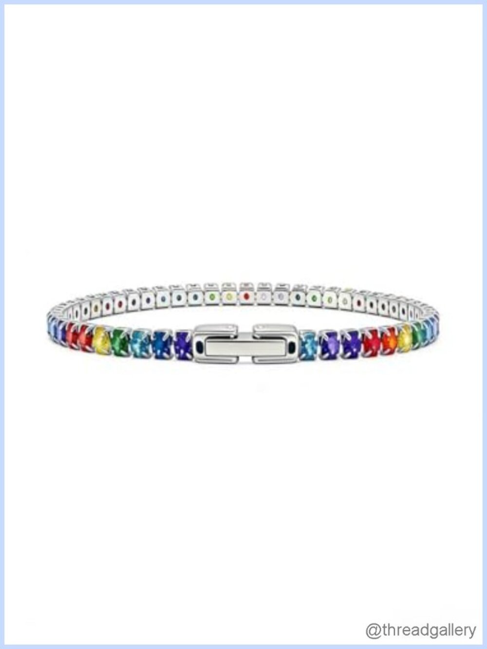 18K Gold Plated Stainless Steel Tennis Bracelet Adjustable